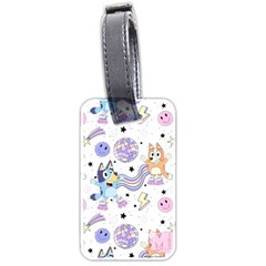 Bluey, Bluey Merch, Bluey Pattern, Bluey Bluey, Bingo, Bluey Design, Bluey Dog Luggage Tag (two Sides) by avitendut