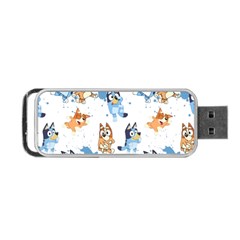 Bluey, Bluey Merch, Bluey Pattern, Bluey Bluey, Bingo, Bluey Design, Bluey Dog Portable Usb Flash (one Side) by avitendut