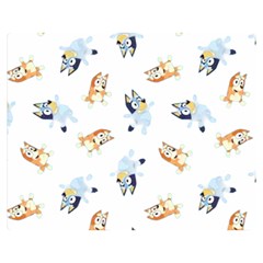 Bluey, Bluey Merch, Bluey Pattern, Bluey Bluey, Bingo, Bluey Design, Bluey Dog 60  X 50  Two Sides Premium Plush Fleece Blanket (teen Size) by avitendut