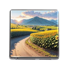 Sunflowers Flowers Nature Memory Card Reader (square 5 Slot) by Anend