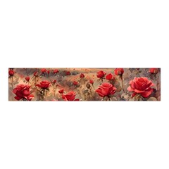Roses Flower Field Sunset Nature Velvet Scrunchie by Anend