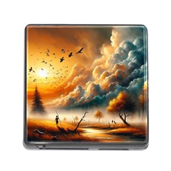 Nature Storm Painting Memory Card Reader (square 5 Slot) by Anend