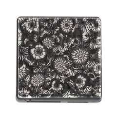 Mid Century Retro Floral 1970s 1960s Pattern 71 Memory Card Reader (square 5 Slot) by violetheavensky