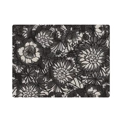 Mid Century Retro Floral 1970s 1960s Pattern 71 35  X 27  Premium Plush Fleece Blanket (mini) by violetheavensky
