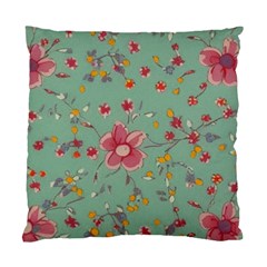 Mid Century Retro Floral 1970s 1960s Pattern 79 Standard Cushion Case (one Side) by violetheavensky