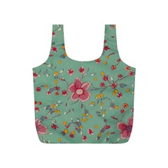 Mid Century Retro Floral 1970s 1960s Pattern 79 Full Print Recycle Bag (s) by violetheavensky