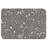 Mid Century Retro Floral 1970s 1960s Pattern 85 Large Doormat 30 x20  Door Mat