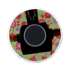 Mid Century Retro Floral 1970s 1960s Pattern 76 On-the-go Memory Card Reader by violetheavensky