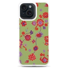 Mid Century Retro Floral 1970s 1960s Pattern 76 Iphone 15 Plus Tpu Uv Print Case by violetheavensky