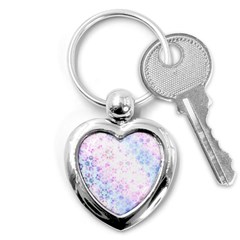 Digital Art Artwork Abstract Pink Purple Key Chain (heart) by Dutashop