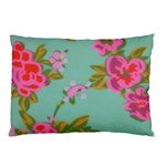 Mid Century Retro Floral 1970s 1960s Pattern 81 Pillow Case (Two Sides) Back