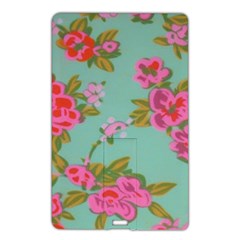 Mid Century Retro Floral 1970s 1960s Pattern 81 Name Card Style Usb Flash Drive by violetheavensky