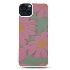 Mid Century Retro Floral 1970s 1960s Pattern 80 Iphone 15 Tpu Uv Print Case by violetheavensky