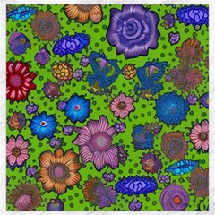Mid Century Retro Floral 1970s 1960s Pattern 59 Canvas 16  X 16  by violetheavensky
