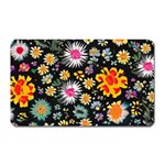 Mid Century Retro Floral 1970s 1960s Pattern 57 Magnet (Rectangular) Front