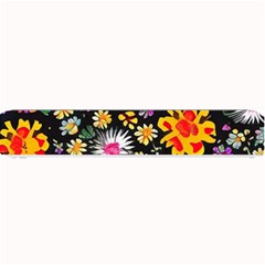 Mid Century Retro Floral 1970s 1960s Pattern 57 Small Bar Mat by violetheavensky
