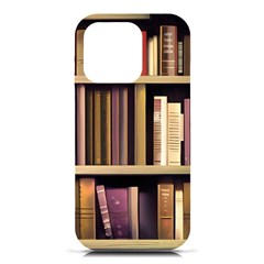 Books Bookshelves Office Fantasy Background Artwork Book Cover Apothecary Book Nook Literature Libra Iphone 16 Pro Black Uv Print Pc Hardshell Case by Posterlux