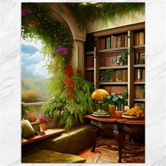 Room Interior Library Books Bookshelves Reading Literature Study Fiction Old Manor Book Nook Reading Canvas 12  X 16  by Posterlux