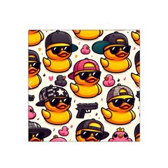 Gangster Rubber Ducky Scarf 22  X 22  Satin Bandana Scarf by thatfashion