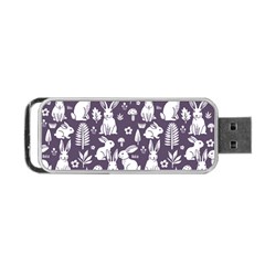 Easter Bunny Pattern Portable Usb Flash (one Side) by Valentinaart
