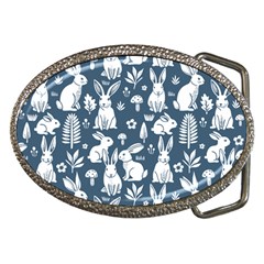 Easter Bunny Pattern Belt Buckles by Valentinaart