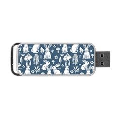 Easter Bunny Pattern Portable Usb Flash (one Side) by Valentinaart
