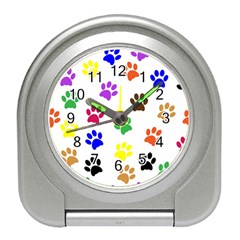 Pawprints Paw Prints Paw Animal Travel Alarm Clock by Anend