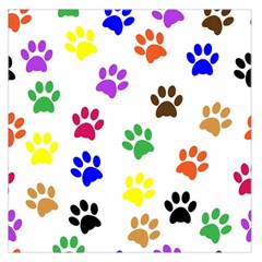 Pawprints Paw Prints Paw Animal 36  X 36  Square Satin Scarf by Anend