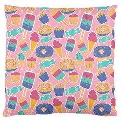 Ice Cream Donut Sweets Candie Standard Premium Plush Fleece Cushion Case (two Sides) by Apenda