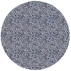 Blue Black Snake Pattern Wooden Bottle Opener (round) by DinkovaArt