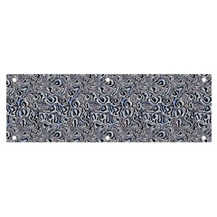 Blue Black Snake Pattern Banner And Sign 6  X 2  by DinkovaArt