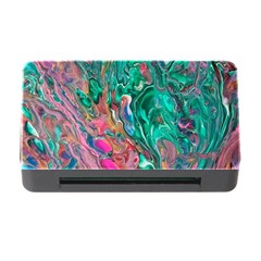 Green Pour Memory Card Reader With Cf by kaleidomarblingart