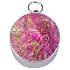 Pink Blend Silver Compasses by kaleidomarblingart