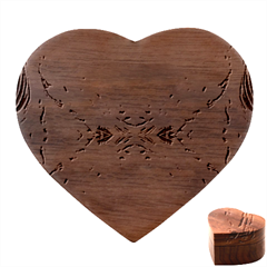 Pink Pour  Heart Wood Jewelry Box by kaleidomarblingart