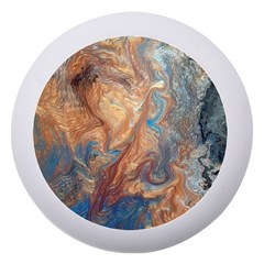 Blue Flow Dento Box With Mirror by kaleidomarblingart