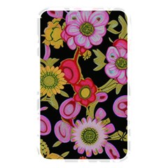 Mid Century Retro Floral 1970s 1960s Pattern 70 Memory Card Reader (rectangular) by violetheavensky