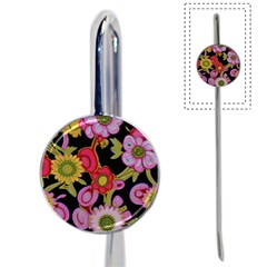 Mid Century Retro Floral 1970s 1960s Pattern 70 Book Mark by violetheavensky